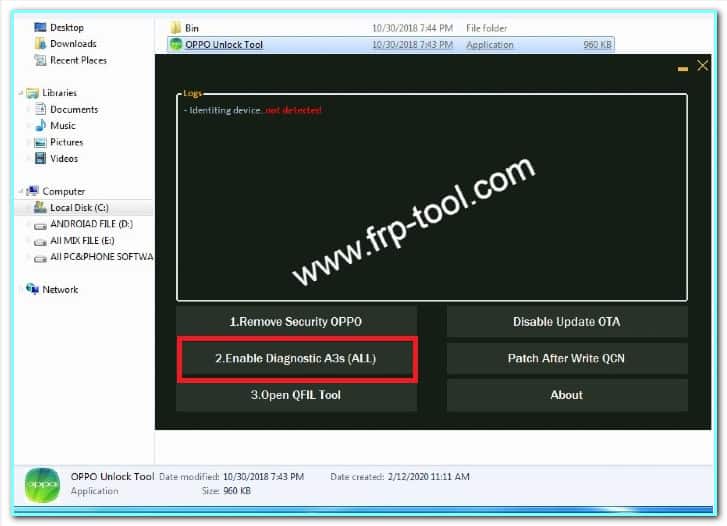 Oppo a3s unlock tool
