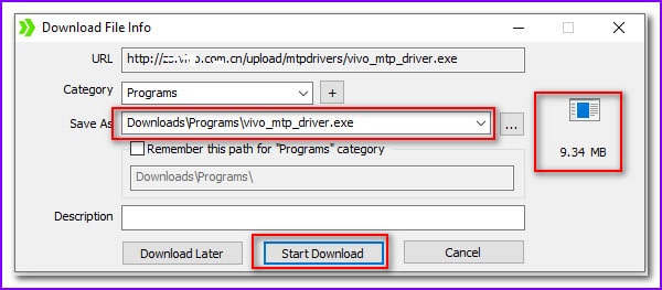 Vivo MTP Driver2