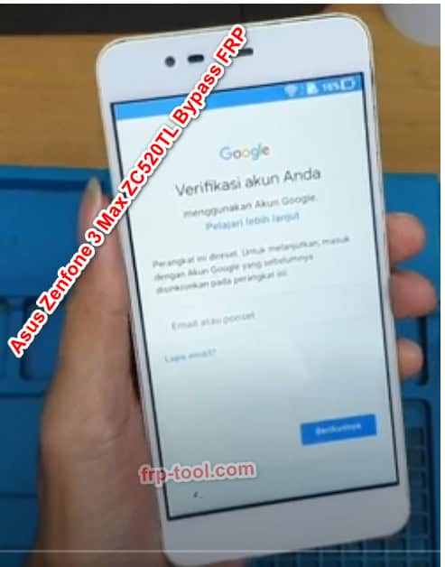 Asus Zenfone 3 Max ZC520TL Bypass FRP