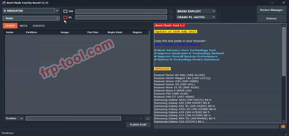 BFT Flash Tool Latest Version